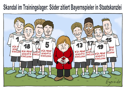 Cartoon: Skandal (medium) by Egero tagged skandal,fußball,wm,söder,scandal,soccer,world,cup,2018