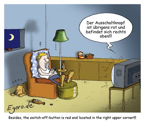 Cartoon: switch off (medium) by Egero tagged tv,fernsehen,egero,eger