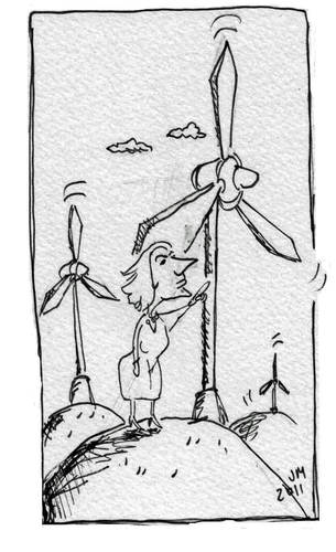Cartoon: A Stiff Breeze (medium) by urbanmonk tagged change,climate,politics,australia,tax,carbon,gillard,julia