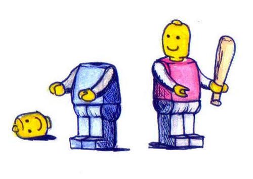 Cartoon: Murdered Lego Men (medium) by urbanmonk tagged lego,men