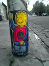 Cartoon: Legomen take to the streets (small) by urbanmonk tagged street,art,graffitti