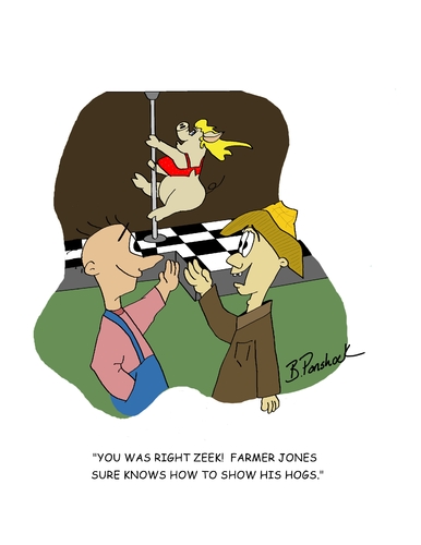 Cartoon: Hog Gone Wild (medium) by Brian Ponshock tagged pig,hog,fair,rednecks
