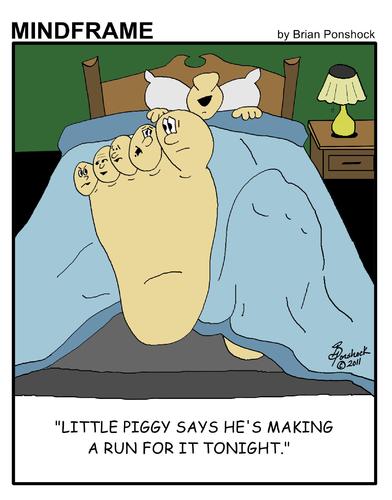 Cartoon: MINDFRAME (medium) by Brian Ponshock tagged feet,toes,nursery,rhyme
