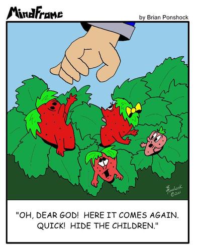 Cartoon: MINDFRAME (medium) by Brian Ponshock tagged strawberry