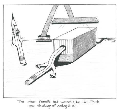 Cartoon: Pencil drama (medium) by Brian Ponshock tagged odd,humor