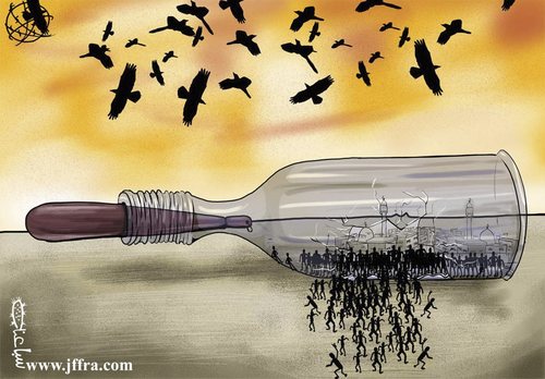 Cartoon: Revolution (medium) by sabaaneh tagged revolution