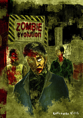 Cartoon: zombie evolution (medium) by kahramankilic tagged photoshop,illustration,zombie,drawing