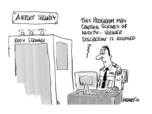Cartoon: Privacy? (medium) by John Meaney tagged scanner,security,body