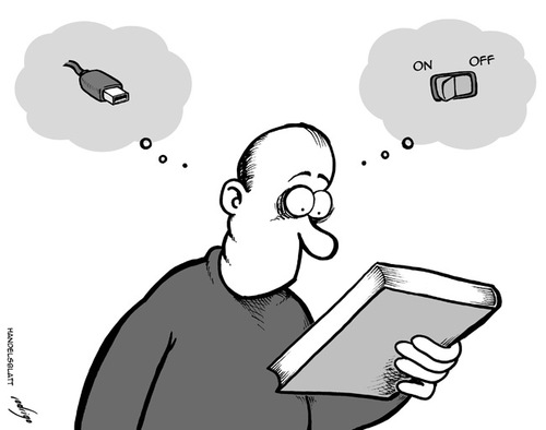 Cartoon: Books today (medium) by rodrigo tagged book,reader,editorial,publishing,sell,read,future,behaviour