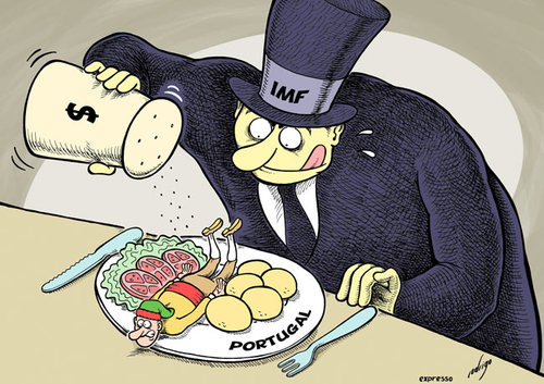 Cartoon: IMF prepares Portugal for meal (medium) by rodrigo tagged imf,portugal,crisis,recession,financial,help