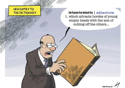 Cartoon: Jihadictionary (medium) by rodrigo tagged is,isis,isil,islamic,state,terrorism,jihad,young,jihadist,war