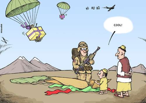Cartoon: More troops to Afghanistan (medium) by rodrigo tagged afghanistan,troops,american,usa,us,united,states,obama,military