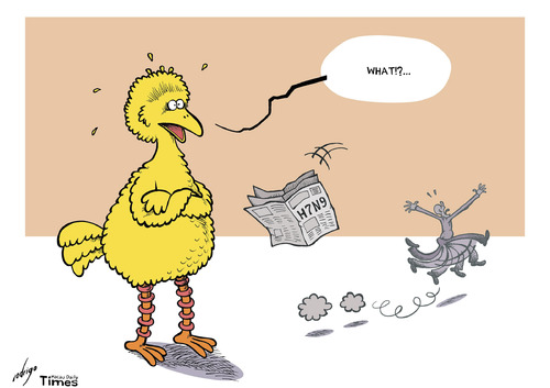Cartoon: New bird flu panic (medium) by rodrigo tagged outbreak,health,death,virus,h7n9,flu,bird,china,asia