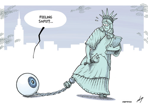 Cartoon: United Spies of America (medium) by rodrigo tagged nsa,privacy,liberty,states,united,america,us,usa,terror,program,spy,security