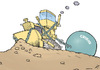 Cartoon: Credit crisis halts construction (small) by rodrigo tagged credit crisis construction bank finance recession economy
