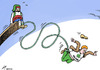 Cartoon: Crisis jumping (small) by rodrigo tagged crisis,ireland,portugal,eu,european,union,europe,recession,bungee,jumping,debt,bailout