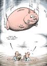 Cartoon: Economy gets the flu (small) by rodrigo tagged crisis europe eu economy flu swine pork disease influenza health financial wall street nasdaq dow jones banks