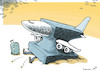 Cartoon: Heavily stranded (small) by rodrigo tagged flight,cancelations,delays,air,carrier,passengers,airplane,airport,bad,weather,strike,logistics,transport