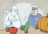 Cartoon: Homicide cucumber (small) by rodrigo tagged cucumber,germany,coli,outbreak,ehec,europe