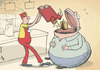 Cartoon: Junk food (small) by rodrigo tagged junk food fastfood mcdonalds health obesity society medicine