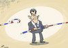 Cartoon: Sarkozy Vs. Sarkozy (small) by rodrigo tagged france,nicolas,sarkozy,president,campaign,election