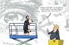 Cartoon: Trump wants Vhils (small) by rodrigo tagged us,president,donald,trump,mexico,wall,street,art,vhils