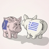 Cartoon: Sparschweine (small) by Rainer Demattio tagged geld,griechenland,krise,politik,sparen,schulden,schwein,schweine,sparschwein,tier,tiere,wirtschaft,euro,europa,grexit