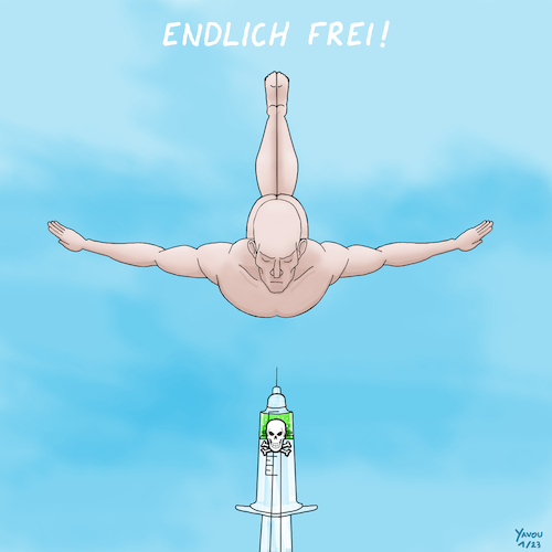 Cartoon: Endlich frei! (medium) by Yavou tagged mrna,gift,schlangenöl,impfung,covid,corona,plötzlich,und,unerwartet,impfgenozid,genozid,nebenwirkungen,herzinfarkt,myokarditis,schlaganfall,thrombose,spikeprotein,impfpflicht,faschismus,biontec,pfizer,pfizertod,astra,zeneca,pandemie,maßnahmen,mrna,gift,schlangenöl,impung,covid,corona,impfgenozid,genozid,nebenwirkungen,herzinfarkt,myokarditis,schlaganfall,thrombose,spikeprotein,impfpflicht,faschismus,biontec,pfizer,pfizertod,astra,zeneca,pandemie,maßnahmen