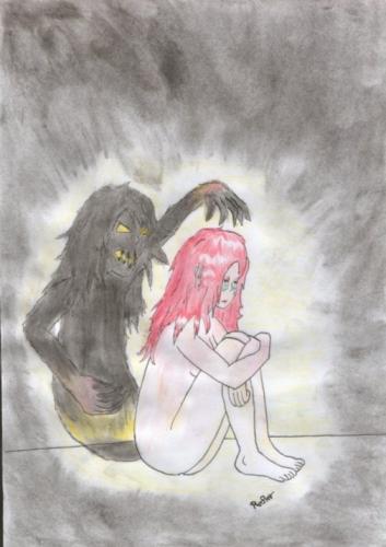 Cartoon: Fear of the Dark (medium) by bauerfreshskco tagged fear,dark,shadow,schatten,furcht,dunkelheit