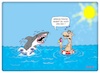Cartoon: Eisfischen (small) by Mittitom tagged haifisch,hitze,sonne,eis,sommer,meer,schwimmen
