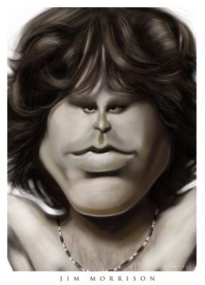 Cartoon: Jim Morrison (medium) by sinisap tagged caricature
