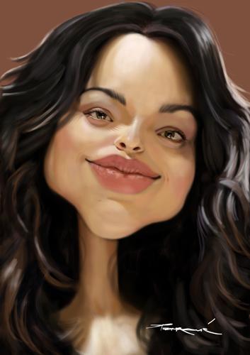 Cartoon: Norah Jones (medium) by sinisap tagged caricature