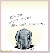 Cartoon: Kleiner dicker Elefant (small) by KritzelJo tagged elefant,klein,dick