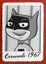 Cartoon: CARNEVALE 1967 (small) by zellaby tagged photobooth,mask,masked,batman,kids,bw