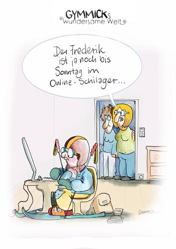 Cartoon: Schilager (medium) by GYMMICK tagged schule,onlineunterricht,unterricht,corona,maßnahmen
