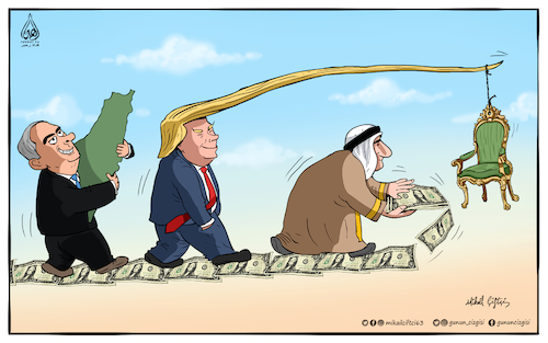 Cartoon: Deal of the century (medium) by Mikail Ciftci tagged deal,century,mikail,cartoon,palestine