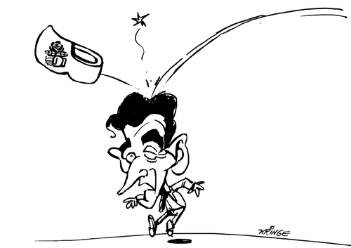 Cartoon: Schlappe für Sarkozy! (medium) by Kringe tagged hollande,sarkozy,frankreich,präsidentschaftswahl,wahl,präsident,hollande,sarkozy,frankreich,präsidentschaftswahl,wahl,präsident