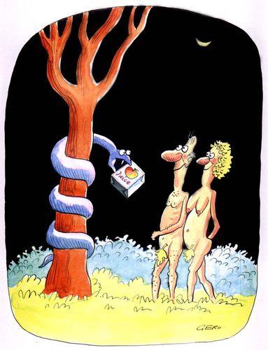 Cartoon: Adam and Eve (medium) by Gero tagged cartoon