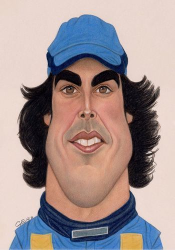 Cartoon: Fernando Alonso (medium) by Gero tagged caricature