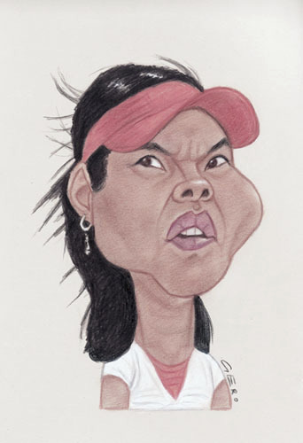 Cartoon: Li Na (medium) by Gero tagged sport
