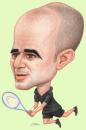 Cartoon: Andre Agassi (small) by Gero tagged caricature