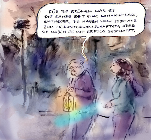 Cartoon: Erfolgsrezept (medium) by Bernd Zeller tagged grüne