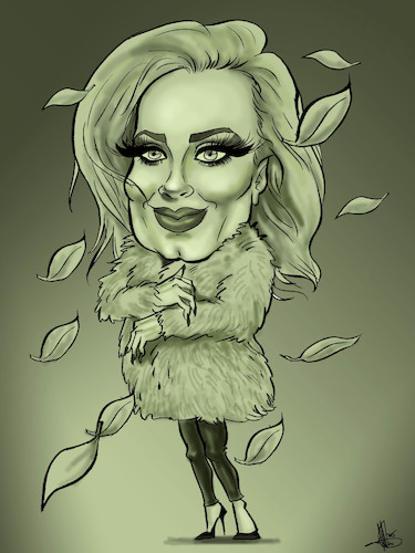 Cartoon: Adele (medium) by Marycaricature tagged adele,singer,hello
