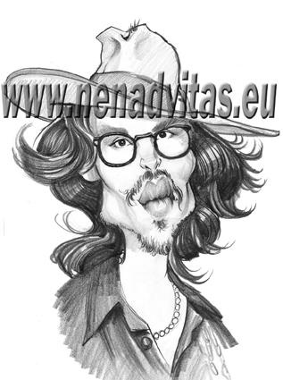 Cartoon: Depp Johnny (medium) by Nenad Vitas tagged actor,portrait,hollywood