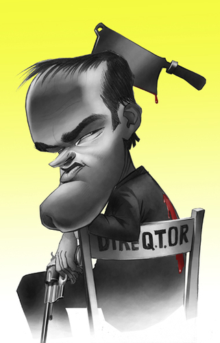 Cartoon: QUENTIN TARANTINO (medium) by Nenad Vitas tagged pulp,fiction,film,director,kill,bill