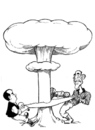 Cartoon: Medvedev and Obama in Prague (small) by Nenad Vitas tagged new salt nuclear weapons