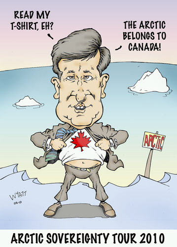 Cartoon: True North strong and ours (medium) by wyattsworld tagged arctic,resources,canada