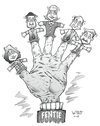 Cartoon: Finger puppets (small) by wyattsworld tagged politics,canada,yukon