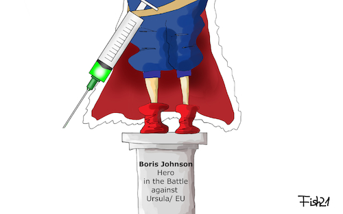 Impfheld Boris von Fish | Politik Cartoon | TOONPOOL