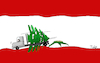 Cartoon: Libanon bankrott (small) by Fish tagged bankrott,türkei,strom,generatoren,generatorenschiff,beirut,korruption,zeder,lastwagen,holz,abholzung
